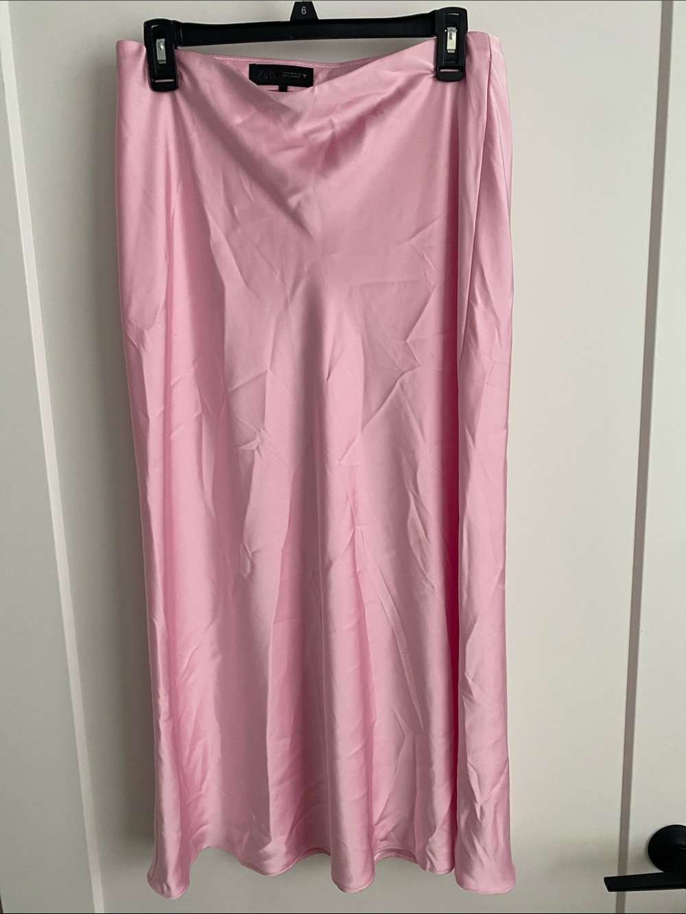 Zara Light Pink Maxi Slip Skirt